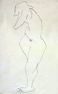 Sophie desnuda, de espaldas