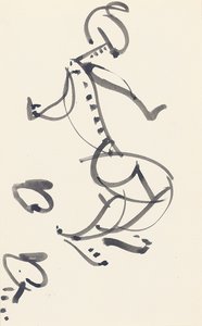 Estudio para "Bailarina de piedra roja" de Henri Gaudier Brzeska