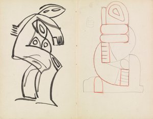 Estudio de una figura femenina, Estudio de una figura abstracta