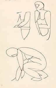 Estudios de tres cifras de Henri Gaudier Brzeska