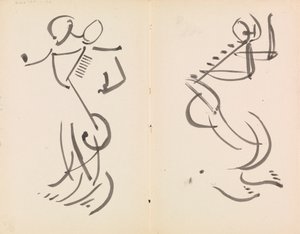 Dos figuras que bailan