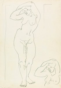 Dos estudios de una figura femenina