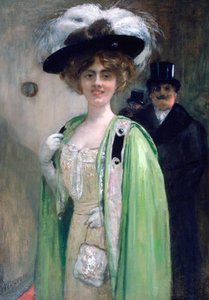Una pareja llegando a un evento, c1872-1929 de Henri Gervex