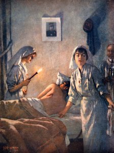 Enfermeras francesas atienden a soldados heridos de Henri Gervex