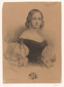 Mujer joven con nombre con letra P
P (título en el objeto)
Damas para cada letra del alfabeto (título de la serie)
Le Miroir des dames, ou nouvel alphabet français (título de la serie) de Henri Grevedon