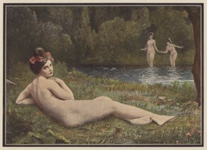 Placeres del verano (litografia en color) de Henri Guinier