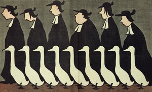 Los gansos, caricatura anticlerical de "L