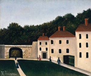 Paseantes en un parque de Henri J.F. Rousseau