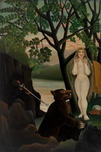 Desnudo y oso de Henri J.F. 1844 1910 Rousseau