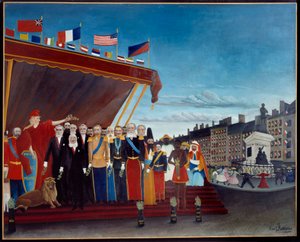 Representante de Potencias Extranjeras Saludando a la República como Signo de Paz de Henri J.F. Rousseau