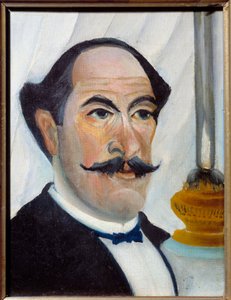 Autorretrato con lámpara Pintura de Henri Rousseau dit Le Douanier Rousseau