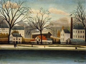 Suburbios, c.1896 de Henri J.F. Rousseau