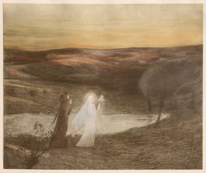 Dante conoce a Beatriz de Henri Jean Guillaume Martin