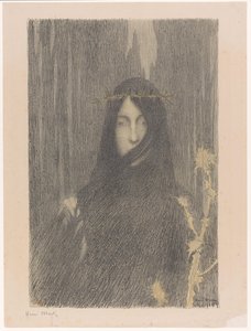 Casa de campo con corona de flores
Mujer coronada de espinas (título original) de Henri Jean Guillaume Martin
