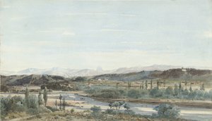 Paisaje con un valle fluvial en el sur de Francia de Henri Joseph Harpignies