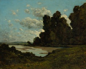 El río Loira en Nevers de Henri Joseph Harpignies