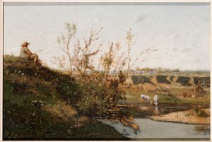 El abrevadero de Henri Joseph Harpignies