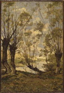 Sauces en las orillas del Loira, 1893 de Henri Joseph Harpignies