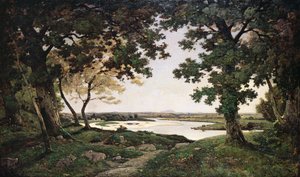 Paisaje boscoso con un río arenoso, 1882