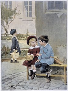 Libre comercio - acuarela por Geoffroy en "Le Figaro Illustré", mayo de 1901 de Henri Jules Jean Geoffroy
