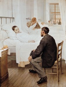 Día de visitas en el hospital, 1889 de Henri Jules Jean Geoffroy