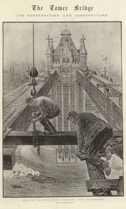 El Tower Bridge, su construcción y sus constructores (litografía)