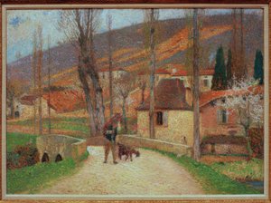 Campesino entrando al pueblo de Henri Martin