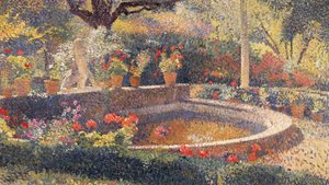 El estanque central del parque de Marquayrol (óleo sobre lienzo) de Henri Martin