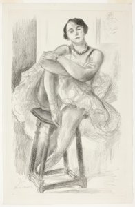 Bailarina sentada en un taburete, de Diez bailarinas de Henri Matisse