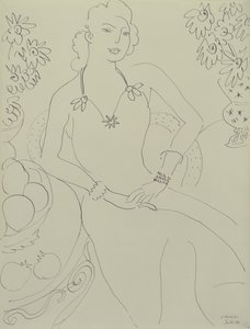 Dibujo de una mujer sentada de Henri Matisse