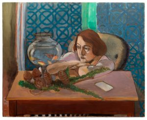 Mujer delante de un acuario de Henri Matisse