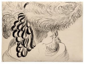 Niña con sombrero de plumas (Srta. Antoinette) de Henri Matisse