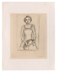 Chica con gato de Henri Matisse