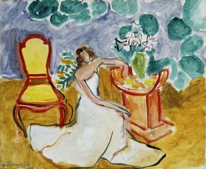 Chica con vestido blanco de Henri Matisse