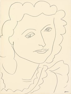 Cabeza grande (Lucienne) (lápiz sobre papel)
