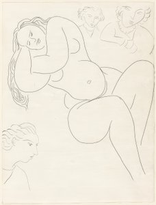 Le Sonneur, plancha ocho de Poesies de Mallarmé de Henri Matisse