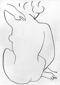 Mujer desnuda en cuclillas
