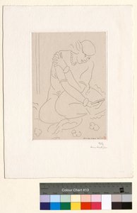 Desnudo en cuclillas, mano sobre el hombro de Henri Matisse