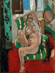 Desnudo sentado con pandereta