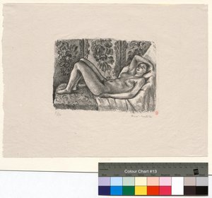 Desnudo recostado con el biombo Luis XIV de Henri Matisse