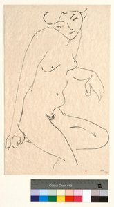 Desnudo de tres cuartos, con la cabeza inclinada de Henri Matisse