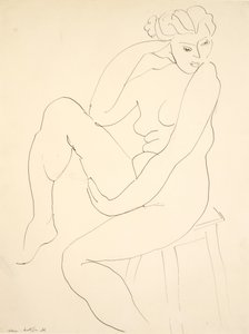 Desnudo sentado en un taburete de Henri Matisse