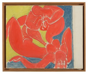 Ninfa y fauna roja (enmarcado) de Henri Matisse