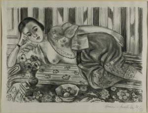 Odalisca con pantalón de raso rojo de Henri Matisse