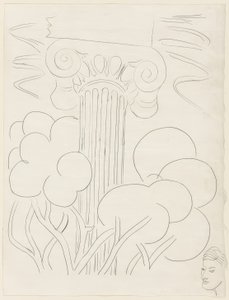 Varios Sonetos: "A la nue accablante...", lámina 29 de Poesies de Mallarmé de Henri Matisse