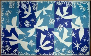 Polinesia, el cielo 1946 (dibujo, collage)
