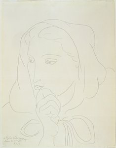 Retrato de mujer con capucha de Henri Matisse
