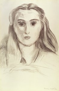 Retrato de una joven con el pelo suelto (L.N. Delektorskaya) de Henri Matisse
