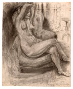 Desnudo sentado con los brazos en alto de Henri Matisse