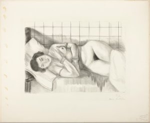 Durmiendo desnuda, con las rodillas cubiertas por un chal de Henri Matisse